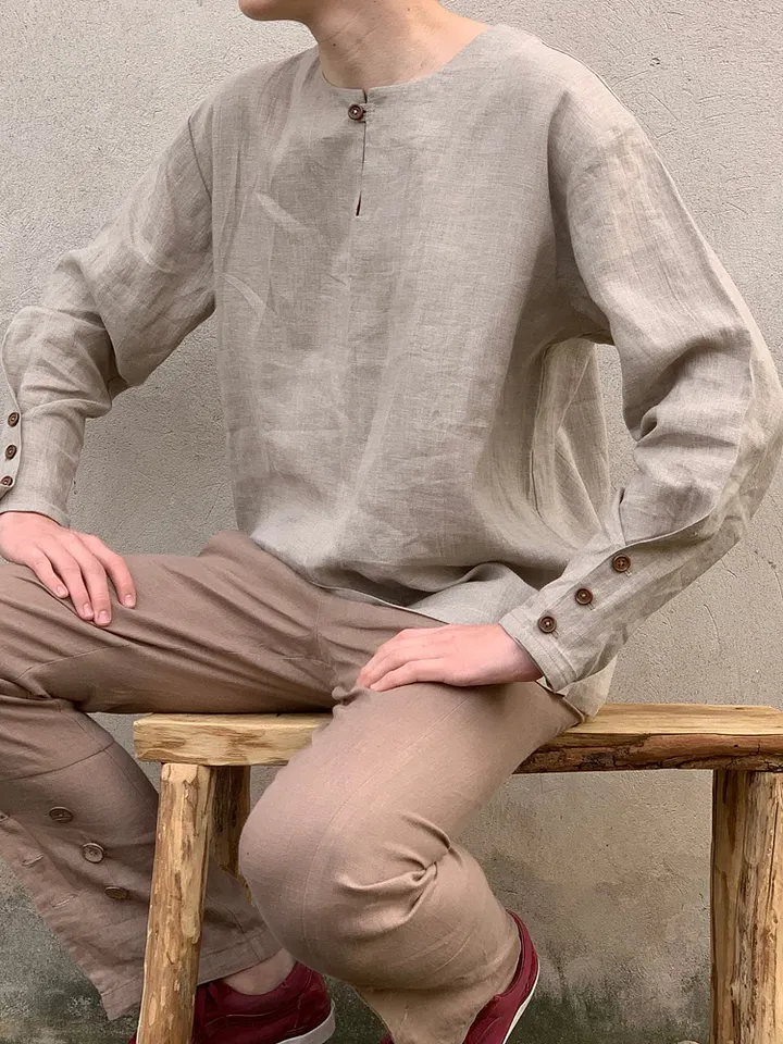 Men's Classic Linen Blend Comfy Shirt